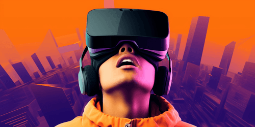 a person wearing virtual glasses